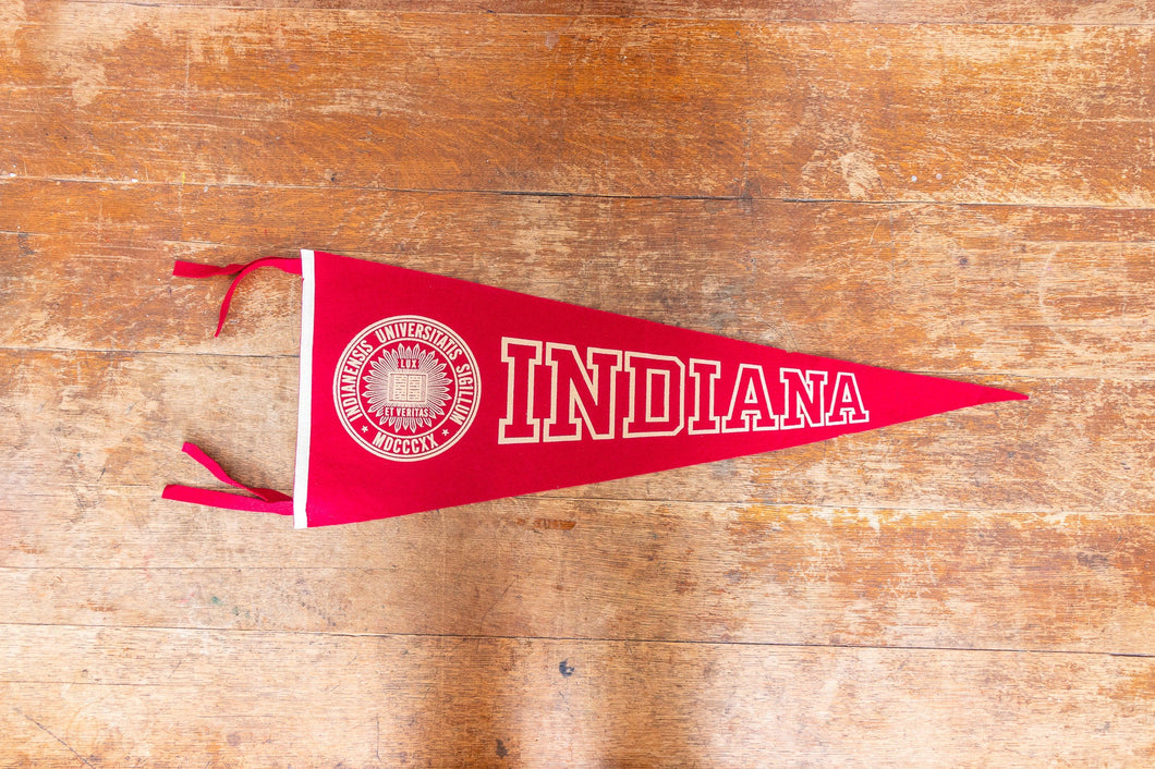 Indiana University Felt Pennant Large Vintage College Wall Decor - Eagle's Eye Finds