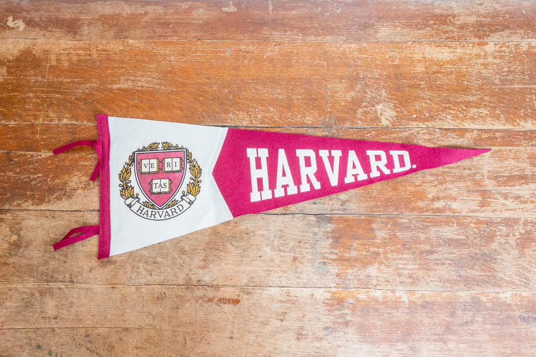 Harvard University Felt Pennant Vintage College Decor - Eagle's Eye Finds