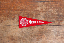 Load image into Gallery viewer, University of Nebraska Mini Felt Pennant Vintage College Wall Decor - Eagle&#39;s Eye Finds
