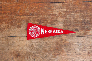 University of Nebraska Mini Felt Pennant Vintage College Wall Decor - Eagle's Eye Finds