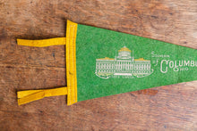 Load image into Gallery viewer, Columbus Ohio Green Felt Pennant Vintage Wall Decor - Eagle&#39;s Eye Finds
