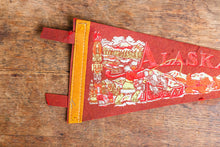 Load image into Gallery viewer, Alaska State Pennant Vintage Red Wall Decor - Eagle&#39;s Eye Finds

