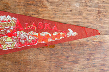 Load image into Gallery viewer, Alaska State Pennant Vintage Red Wall Decor - Eagle&#39;s Eye Finds
