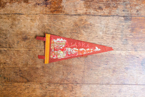 Alaska State Pennant Vintage Red Wall Decor - Eagle's Eye Finds