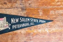 Load image into Gallery viewer, New Salem State Park Illinois Felt Pennant Vintage Wall Decor - Eagle&#39;s Eye Finds
