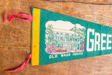 Load image into Gallery viewer, Greenbush Wisconsin Green Felt Pennant Vintage Wall Decor - Eagle&#39;s Eye Finds
