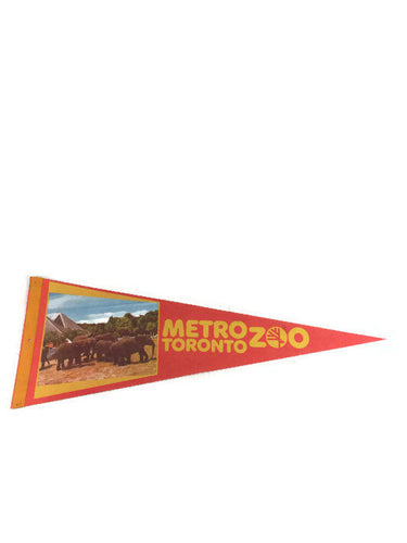 Metro Zoo Toronto Felt Pennant Vintage Animal Decor - Eagle's Eye Finds