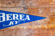 Load image into Gallery viewer, Berea Kentucky Blue Felt Pennant Vintage Wall Decor - Eagle&#39;s Eye Finds
