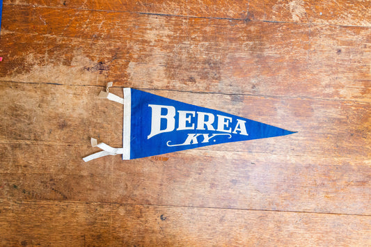 Berea Kentucky Blue Felt Pennant Vintage Wall Decor - Eagle's Eye Finds