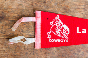 LaBelle High School Cowboys Felt Pennant Vintage Florida Wall Decor - Eagle's Eye Finds