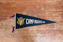 Load image into Gallery viewer, Camp Fort Rucker Alabama Felt Pennant Vintage Black Wall Decor - Eagle&#39;s Eye Finds
