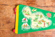 Load image into Gallery viewer, Maui Hawaii Green Felt Pennant Vintage Wall Decor - Eagle&#39;s Eye Finds
