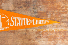 Load image into Gallery viewer, Statue of Liberty Orange Felt Pennant Vintage New York Wall Hanging Decor - Eagle&#39;s Eye Finds
