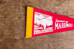 Marengo Cave Indiana Felt Pennant Vintage MCM Wall Decor - Eagle's Eye Finds