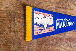 Marengo Cave Indiana Felt Pennant Vintage MCM Wall Decor - Eagle's Eye Finds