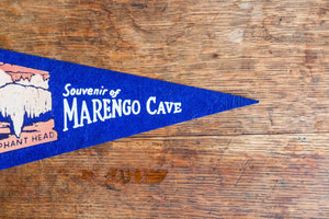Marengo Cave Indiana Felt Pennant Vintage MCM Wall Decor - Eagle's Eye Finds