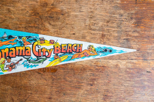 Panama City Beach Retro Felt Pennant Vintage Florida Wall Decor - Eagle's Eye Finds
