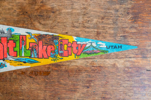 Salt Lake City Utah Retro Felt Pennant Vintage UT Wall Decor - Eagle's Eye Finds