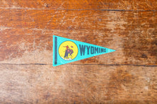 Load image into Gallery viewer, Wyoming State Pennant Vintage Mini Teal Wall Decor - Eagle&#39;s Eye Finds

