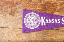 Load image into Gallery viewer, Kansas State University Purple Felt Pennant Vintage Mini College Wall Decor - Eagle&#39;s Eye Finds
