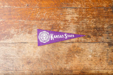 Load image into Gallery viewer, Kansas State University Purple Felt Pennant Vintage Mini College Wall Decor - Eagle&#39;s Eye Finds
