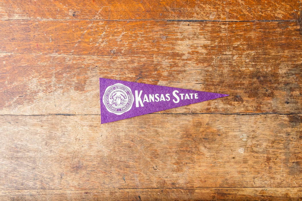 Kansas State University Purple Felt Pennant Vintage Mini College Wall Decor - Eagle's Eye Finds