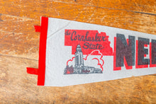 Load image into Gallery viewer, Nebraska State Gray Felt Pennant Vintage NE Wall Decor - Eagle&#39;s Eye Finds
