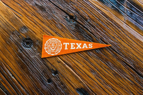 University of Texas Mini Felt Pennant Vintage College Decor - Eagle's Eye Finds