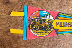 Virginia City Montana Felt Pennant Vintage Retro Wall Decor - Eagle's Eye Finds