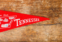 Load image into Gallery viewer, Tennessee Red Felt Pennant Vintage TN Wall Hanging Decor - Eagle&#39;s Eye Finds
