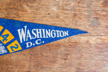 Load image into Gallery viewer, Washington DC 1942 Blue Felt Pennant Vintage Wall Decor - Eagle&#39;s Eye Finds
