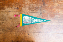 Load image into Gallery viewer, Greenbush Wisconsin Green Felt Pennant Vintage Wall Decor - Eagle&#39;s Eye Finds
