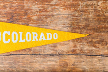 Load image into Gallery viewer, University of Colorado Felt Pennant Vintage Mini College Wall Decor - Eagle&#39;s Eye Finds
