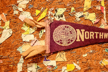 Load image into Gallery viewer, Northwestern University Purple Felt Pennant Vintage College Dorm Decor - Eagle&#39;s Eye Finds
