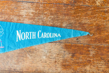 Load image into Gallery viewer, North Carolina State Felt Pennant Vintage Blue NC Wall Decor - Eagle&#39;s Eye Finds
