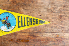 Load image into Gallery viewer, Ellensburg Washington Pennant Vintage Mini Yellow Wall Decor - Eagle&#39;s Eye Finds
