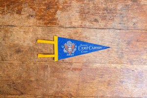 Camp Carson Colorado Felt Pennant Vintage Blue Army Wall Decor - Eagle's Eye Finds