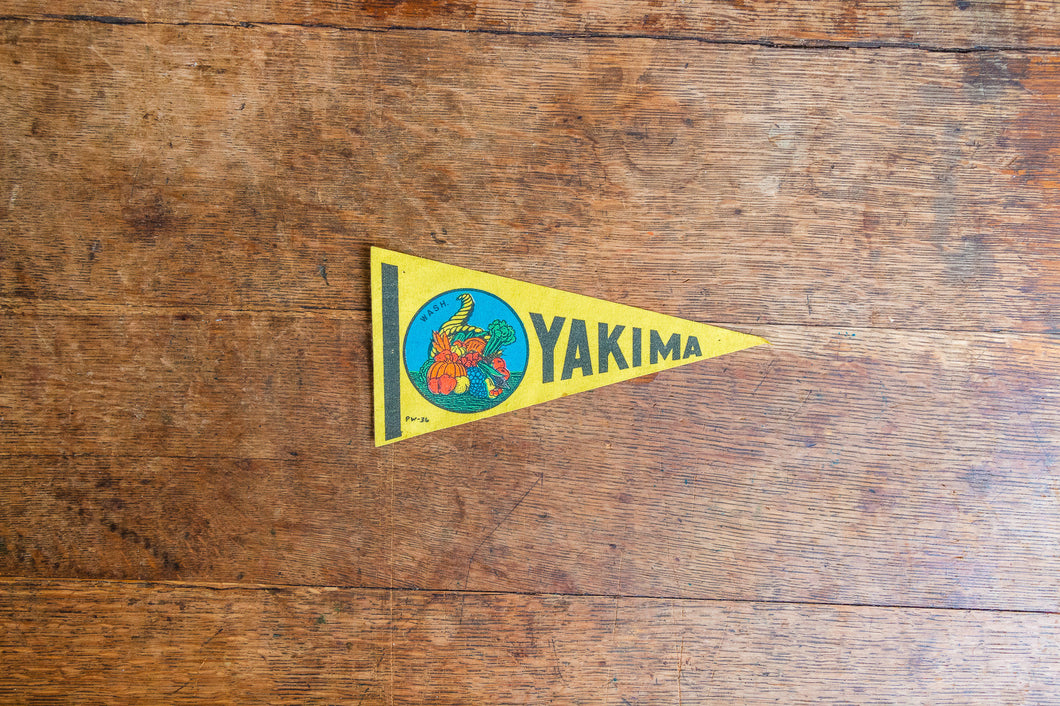 Yakima Washington Pennant Vintage Mini Yellow Wall Decor - Eagle's Eye Finds