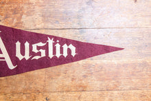 Load image into Gallery viewer, Austin Texas Maroon Felt Pennant Large Vintage Wall Decor - Eagle&#39;s Eye Finds
