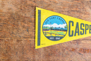 Casper Wyoming Pennant Vintage Mini Yellow Wall Decor - Eagle's Eye Finds