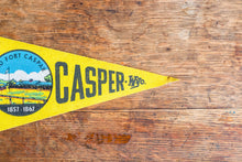Load image into Gallery viewer, Casper Wyoming Pennant Vintage Mini Yellow Wall Decor - Eagle&#39;s Eye Finds
