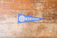 Load image into Gallery viewer, University of Kentucky Mini Felt Pennant Vintage Blue College Wall Decor - Eagle&#39;s Eye Finds
