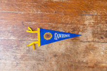 Load image into Gallery viewer, Lawrence Kansas Sunflower Felt Pennant Vintage Blue KS Wall Hanging Decor - Eagle&#39;s Eye Finds
