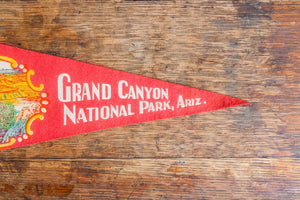 Grand Canyon National Park AZ Red Felt Pennant Vintage Wall Decor - Eagle's Eye Finds