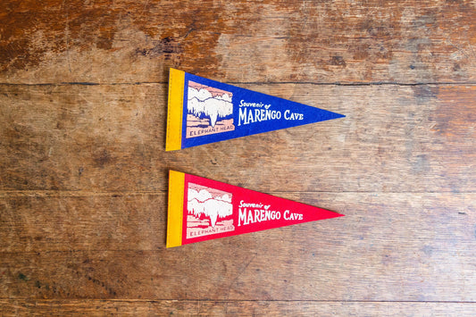 Marengo Cave Indiana Felt Pennant Vintage MCM Wall Decor - Eagle's Eye Finds