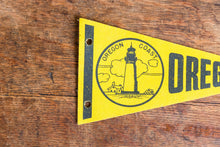 Load image into Gallery viewer, Oregon State Felt Pennant Vintage Mini Yellow Wall Decor - Eagle&#39;s Eye Finds

