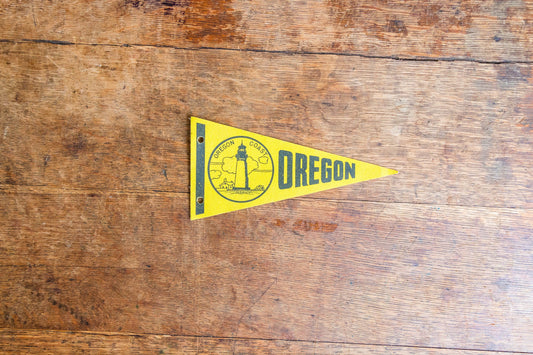 Oregon State Felt Pennant Vintage Mini Yellow Wall Decor - Eagle's Eye Finds