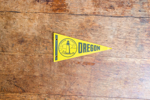 Oregon State Felt Pennant Vintage Mini Yellow Wall Decor - Eagle's Eye Finds