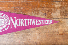 Load image into Gallery viewer, Northwestern University Felt Pennant Vintage Purple College Wall Decor - Eagle&#39;s Eye Finds
