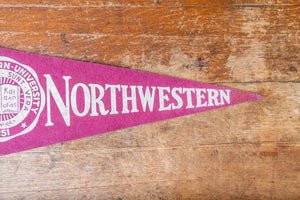 Northwestern University Felt Pennant Vintage Purple College Wall Decor - Eagle's Eye Finds